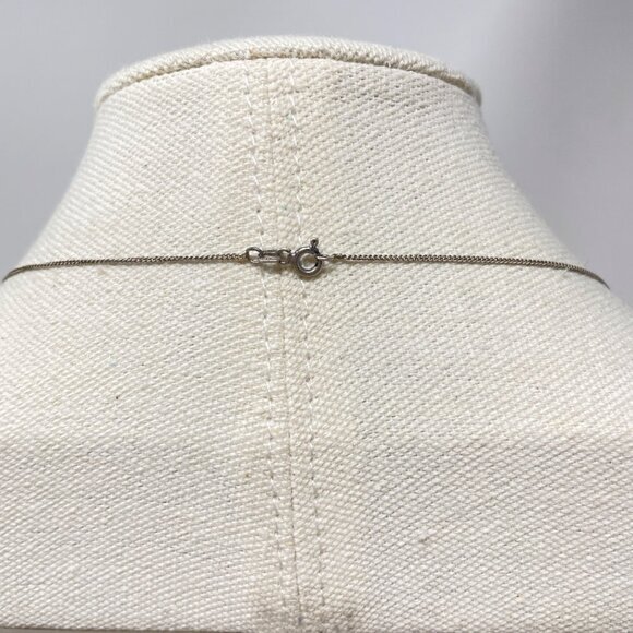 Sterling Silver Pink Marquise Cubic Zirconia Pendant  Necklace Dainty Minimal CZ - Picture 4 of 8